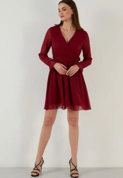 LELA Mini- Jurk - Bordeaux -LELA Winkel 776ce81242674f5a9b2063d5c895182f