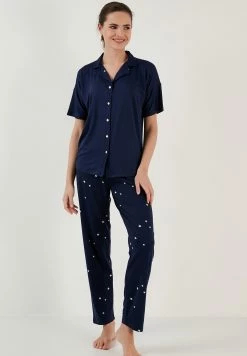 LELA Set Regular Fit - Pyjama - Dark Blue -LELA Winkel 782b2278f79c41d99e59c92361c0bb70
