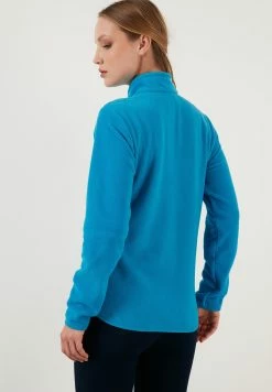 LELA High Collar Zipper- Fleecejas - Turquoise -LELA Winkel 79da7fcfc37547c895c293fc4d4cc4ae