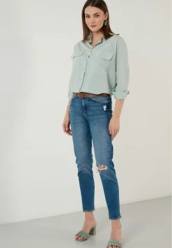 LELA Loose Fit - Overhemdblouse - Grass Green -LELA Winkel 79faac092c7e4013ab0925fec8f11556