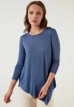 LELA Slim Fit - Longsleeve - Indigo -LELA Winkel 7b32f73adf6549e99fb7cbc24f52233e