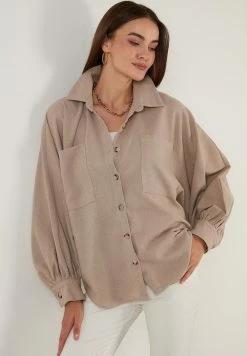 LELA Overhemdblouse - Mink Color -LELA Winkel 7c1d98c13fc2470eb02f8365d1af01e9