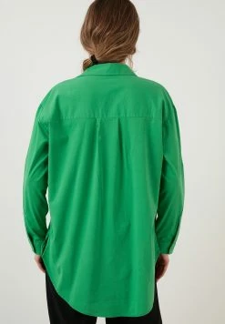 LELA Loose Fit - Overhemd - Green -LELA Winkel 7cfd7a2e6c2f4879a5b3c7eece1b194e