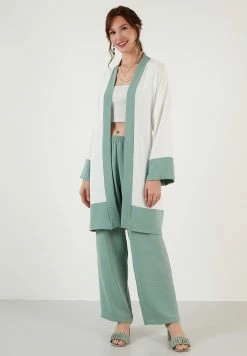 LELA Two Piece Set - Regular Fit - Halflange Jas - Mint