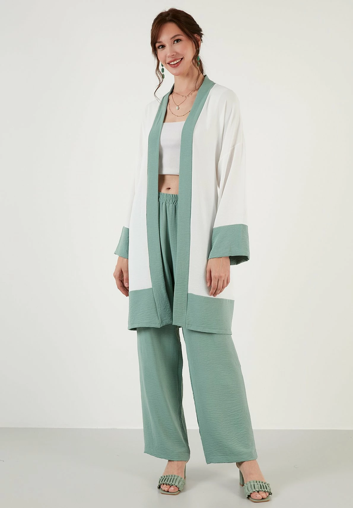LELA Two Piece Set - Regular Fit - Halflange Jas - Mint 3 LELA Two Piece Set - Regular Fit - Halflange Jas - Mint