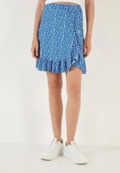 LELA High Waist - Wikkelrok - Blue