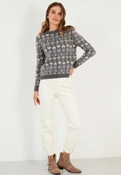 LELA Regular Fit - Trui - Dark Grey -LELA Winkel 87caadab3d2040a1a6aa3d80c1984a5e