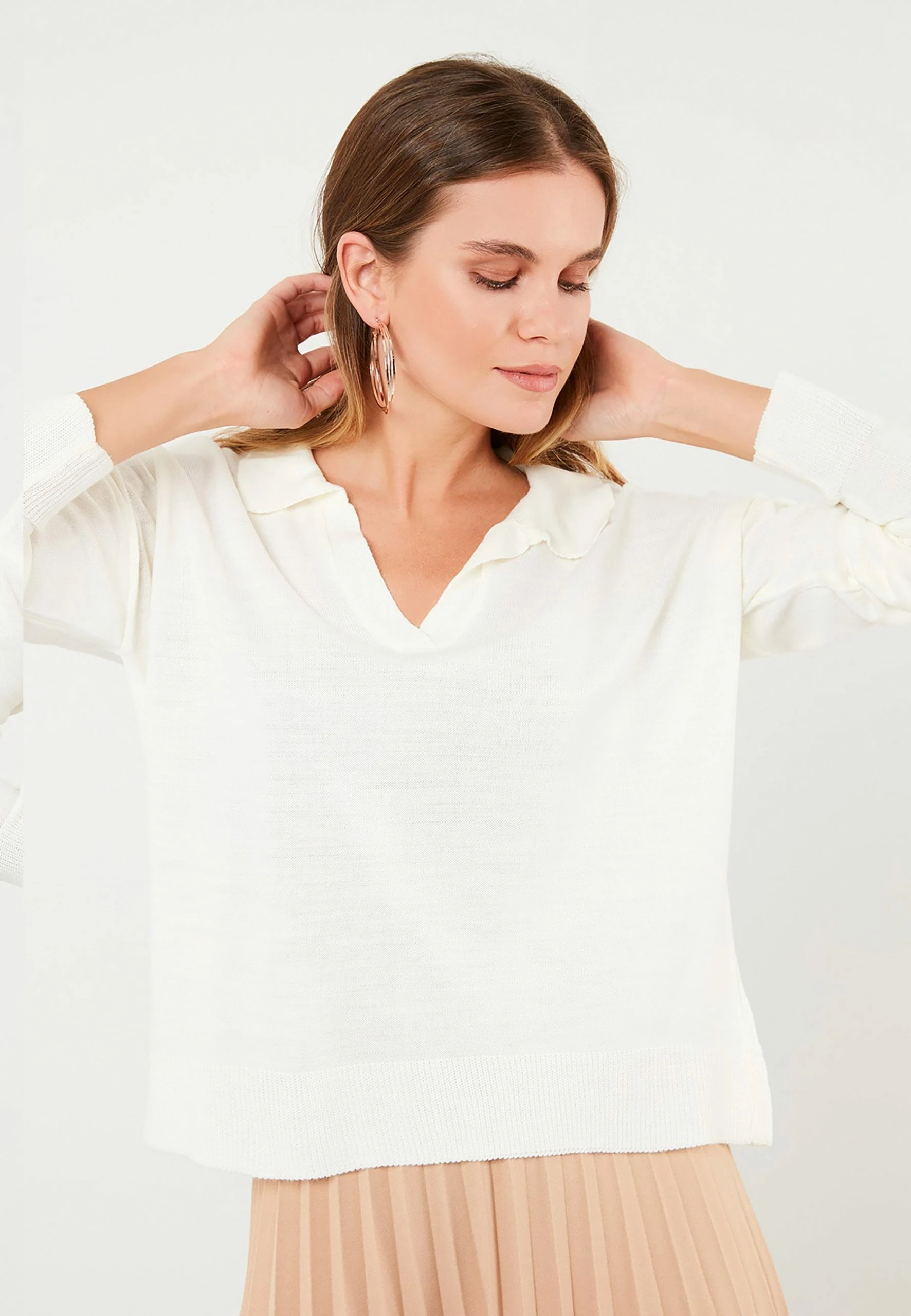 LELA Neck - Trui - Ecru 5 LELA Neck - Trui - Ecru - Afbeelding 3