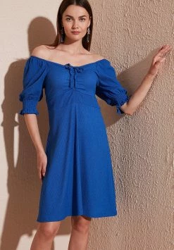 LELA Regular Fit - Jurk - Royal Blue -LELA Winkel 88451be7f04f4d3799729113eb425e5f