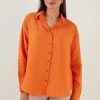 LELA Regular Fit - Overhemdblouse - Orange 1 LELA Regular Fit - Overhemdblouse - Orange -LELA Winkel 8895edbd3d3c4181983fb1d5ac9c3b74