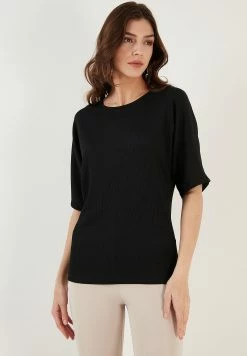 LELA Regular Fit - T-Shirt Basic - Black