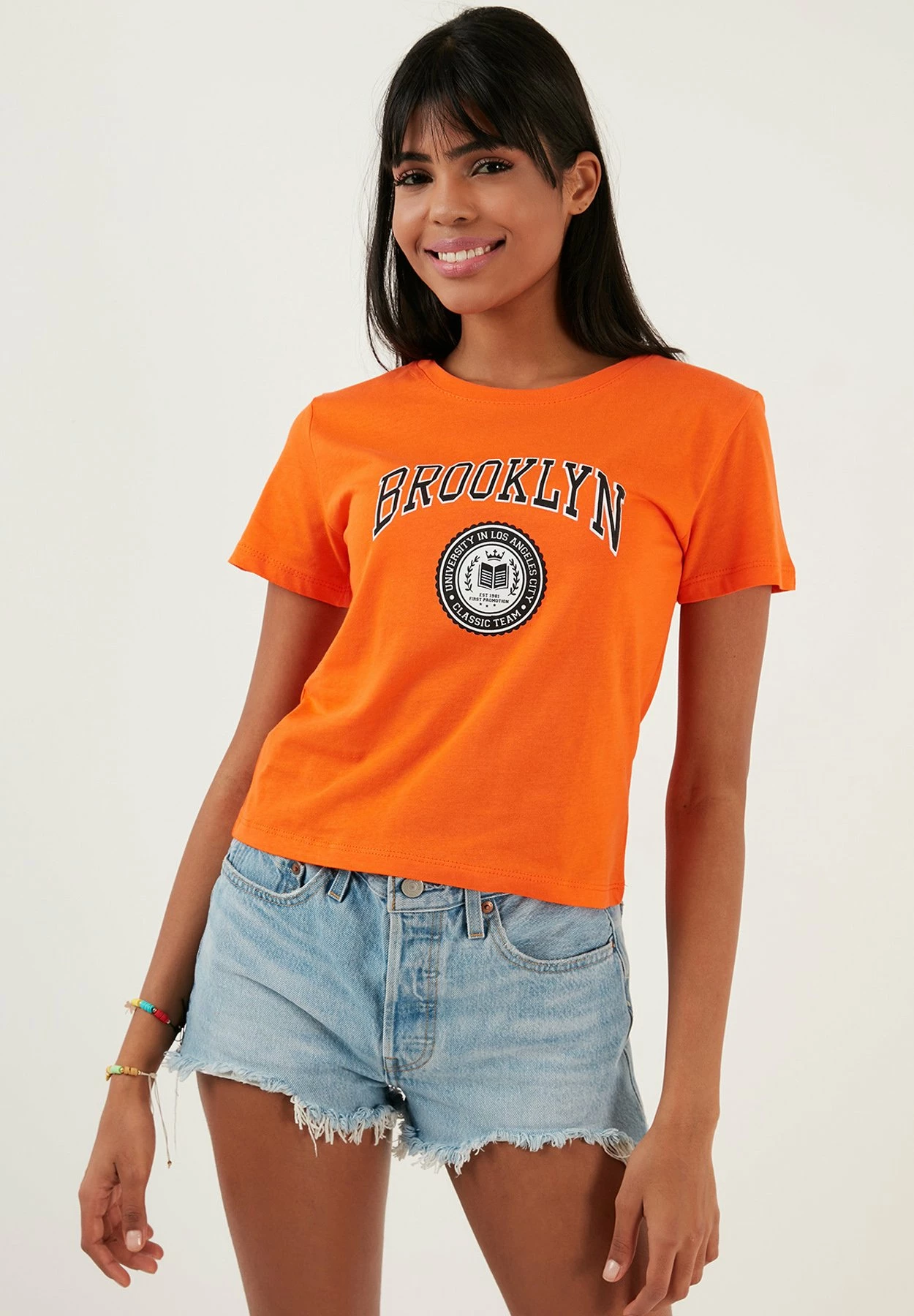 LELA T-Shirt Print - Orange 6 LELA T-Shirt Print - Orange - Afbeelding 4