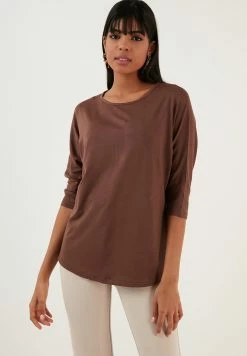 LELA Crew Neck- Longsleeve - Brown