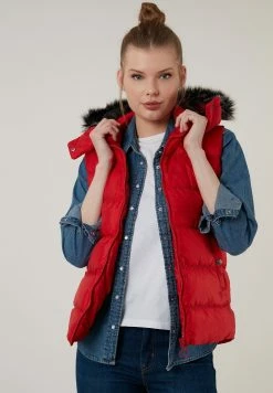 LELA Slim Fit - Bodywarmer - Red -LELA Winkel 8c59ba665cbf4b2bab30c6997caf953e