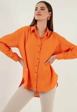 LELA Regular Fit - Overhemdblouse - Orange -LELA Winkel 8c83262d4c2544879e1cb219e9f02aae