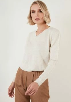 LELA Regular Fit - Trui - Ecru -LELA Winkel 8da6f817c9374da5b40f19176c619e38