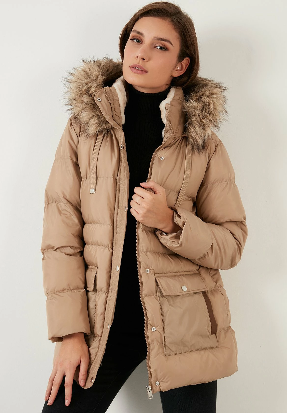 LELA Regular Fit - Winterjas - Dark Beige 8 LELA Regular Fit - Winterjas - Dark Beige - Afbeelding 6