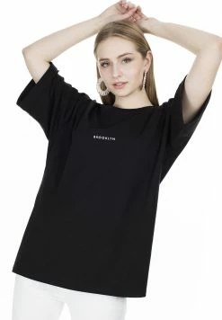 LELA Loose Fit - T-Shirt Print - Black