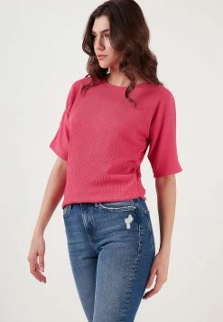 LELA Regular Fit - T-Shirt Basic - Fuchsia -LELA Winkel 913fd90a1f354031b024150e8395ae8a