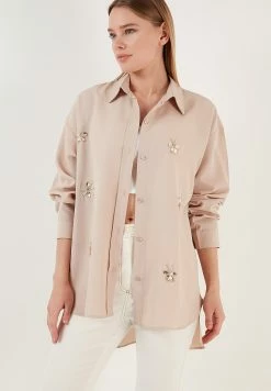 LELA Loose Fit - Overhemdblouse - Stone 8 LELA Loose Fit - Overhemdblouse - Stone -LELA Winkel 956c1a71c5bc45dfb5a31a559db1414e