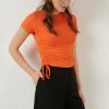 LELA Slim Fit - Blouse - Orange Color -LELA Winkel 95fec42b88d34922b668f8589f967b4c
