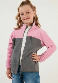 LELA Regular Fit - Sweater Met Rits - Pink Grey -LELA Winkel 9604e6897c2e45cebedcc608b95b3610