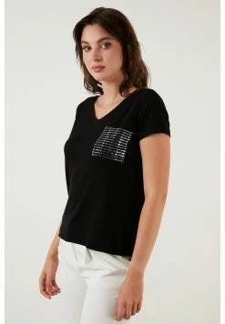 LELA T-Shirt Print - Black -LELA Winkel 96fb5d937dde414fb76f8abdf9a28616