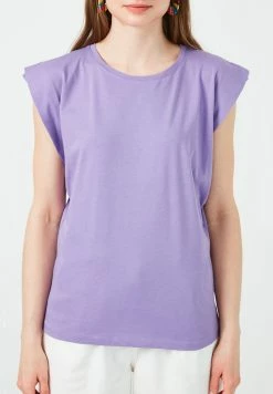 LELA Crew Neck - T-Shirt Basic - Lilac
