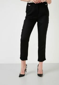 LELA High Waist Trousers- Broek - Black