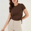 LELA Slim Fit - Blouse - Brown -LELA Winkel 99fb85ef65364dd094c229a47bec3ab9
