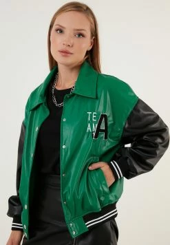 LELA Loose Fit - Imitatieleren Jas - Benetton Color -LELA Winkel 9a20dbcd6a8b4d3da00013c814e714a0