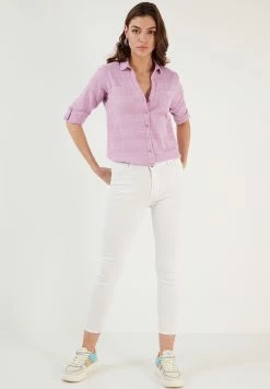 LELA Overhemdblouse - Lilac -LELA Winkel 9a276ecb9eab457187f6c4b5cead6299