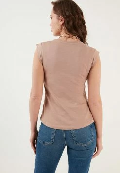 LELA Crew Neck- Top - Biscuit Color -LELA Winkel 9aa5660d9e7d4a99ad29455bcd34be75