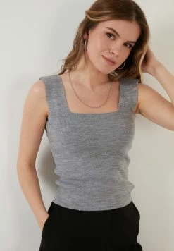 LELA Regular Fit - Top - Grey -LELA Winkel 9ac42dcc204f41ac93360add39429f41