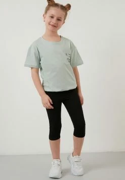 LELA Regular Fit T-Shirt And Leggins - Legging - Green -LELA Winkel 9adc7eab8f4b44e0817f80f0ad66336e