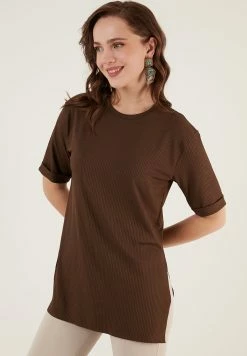 LELA Slim Fit - Blouse - Dark Brown -LELA Winkel 9aed281817d740fca4220789de50df5f