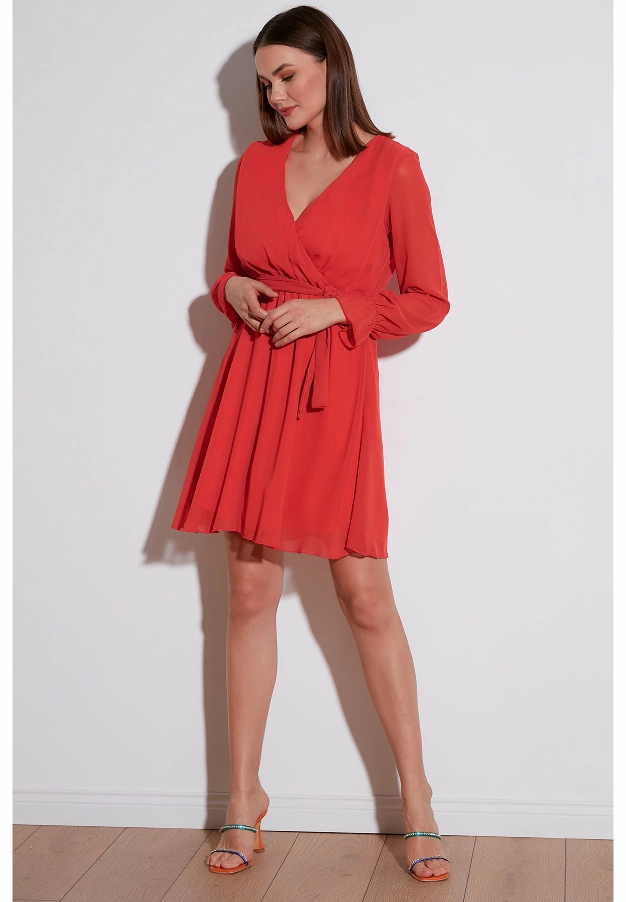 LELA Mini- Jurk - Orange 6 LELA Mini- Jurk - Orange - Afbeelding 4