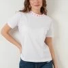 LELA Crew Neck- T-Shirt Print - White Neon Fuchsia -LELA Winkel 9bdba8fca9734302839488798dd6cae3