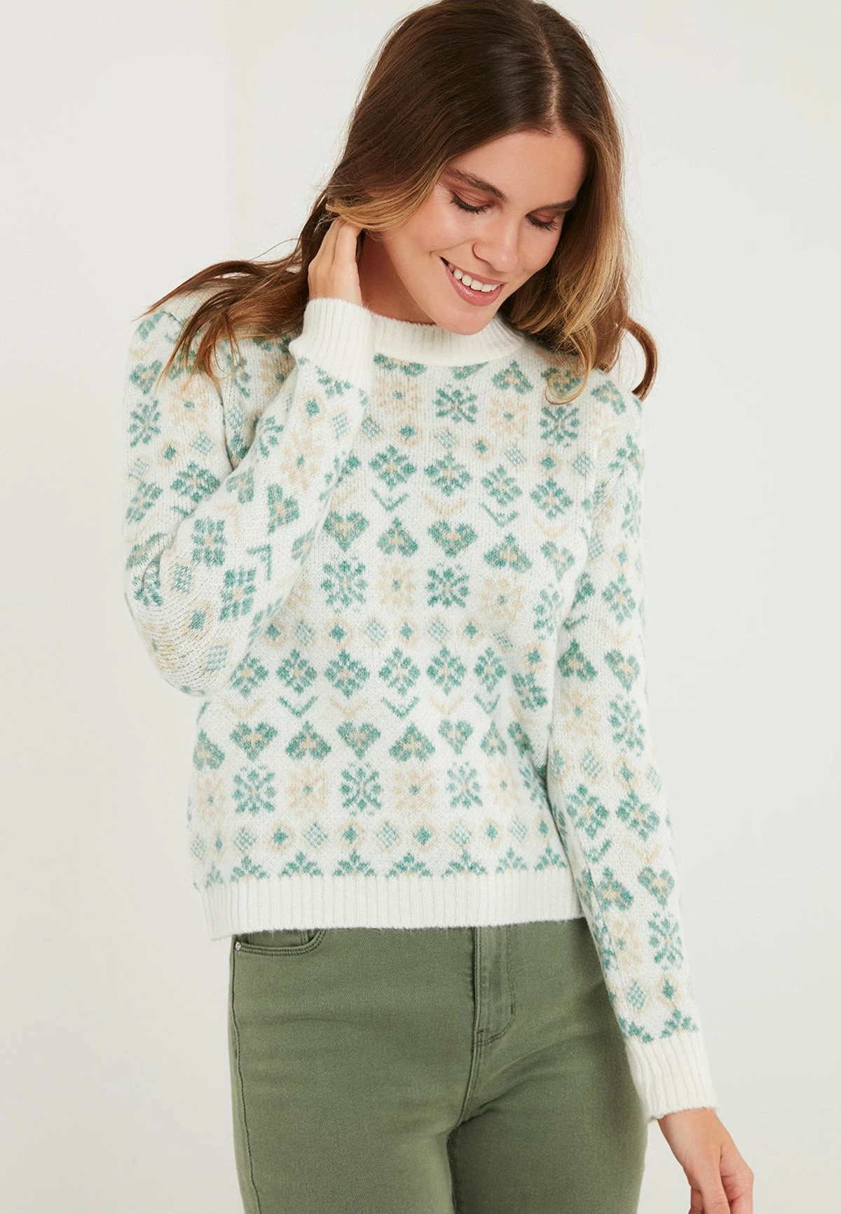 LELA Regular Fit - Trui - Ecru 5 LELA Regular Fit - Trui - Ecru - Afbeelding 3