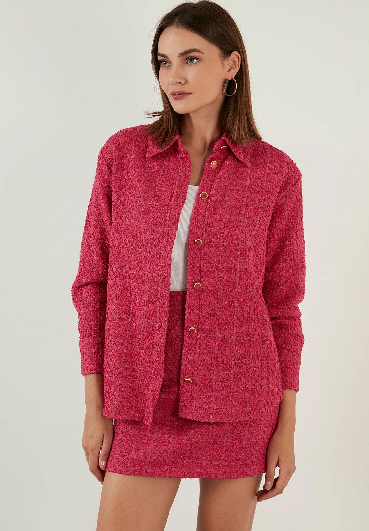 LELA Overhemdblouse - Fuchsia 7 LELA Overhemdblouse - Fuchsia - Afbeelding 5