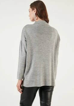 LELA Long Back- Trui - Grey 11 LELA Long Back- Trui - Grey -LELA Winkel a1d4dc5b8ab64fb98d0ee468fa6cee0f
