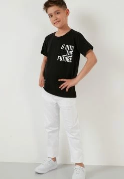 LELA Regular Fit - T-Shirt Print - Black