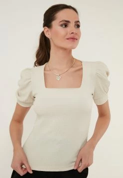 LELA Slim Fit - Blouse - Stone -LELA Winkel a6e3986fcd304a5fb5ef50b8859ee65a