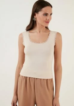 LELA Slim Fit - Top - Stone Colored -LELA Winkel abcd4dd055574645938d4eccd308fdb1
