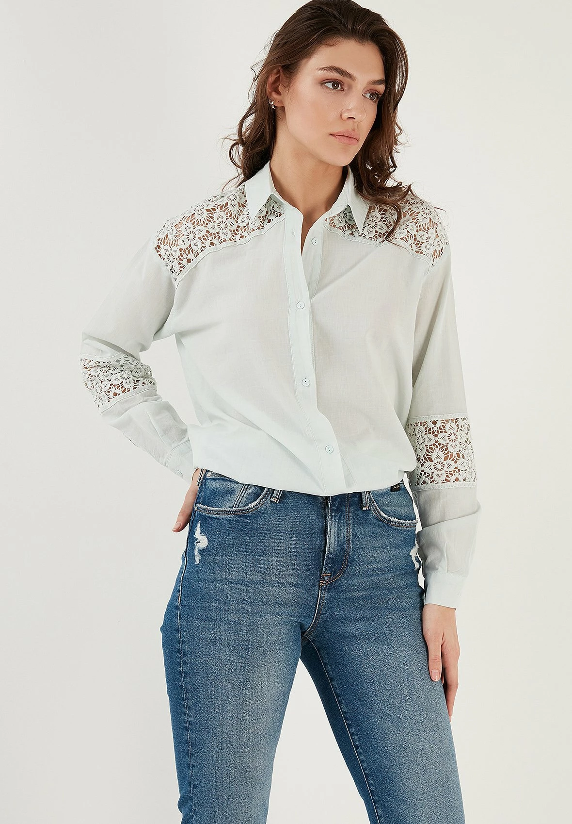 LELA Regular Fit - Overhemdblouse - Mint 7 LELA Regular Fit - Overhemdblouse - Mint - Afbeelding 5