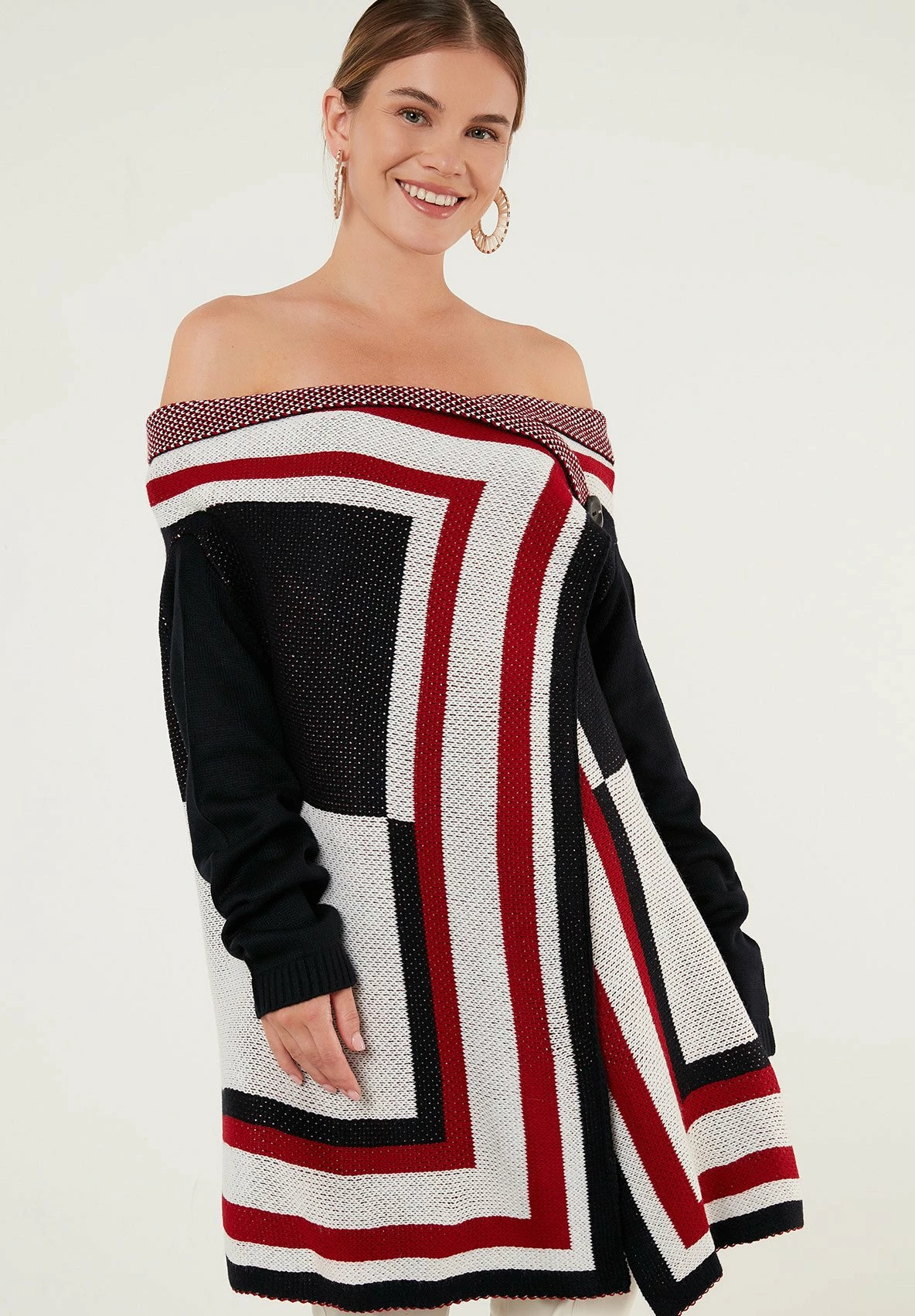 LELA Regular Fit - Vest - Dblue/Ecru/Red 6 LELA Regular Fit - Vest - Dblue/Ecru/Red - Afbeelding 4