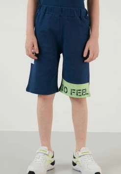 LELA Regular Fit T-Shirt And Shorts - Trainingspak - Dark Blue/Light Green -LELA Winkel acfc45dfa1064e9db27115716ef238f0