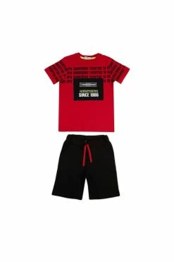 LELA Regular Fit Shorts And T-Shirt - Shorts - Red -LELA Winkel af060e774c74403e84f15e0518b97f3e