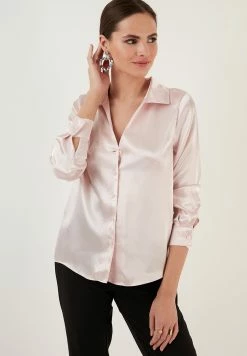 LELA Regular Fit - Overhemdblouse - Powder Pink -LELA Winkel afac9d7231c34a2bbdf2f92c0d9211ca