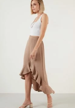 LELA Regular Fit - A-Lijn Rok - Mink -LELA Winkel b023cb7be6eb4b769e961cdc1ffe20a6